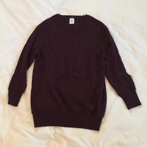 Maroon merino/Angora/Cashmere crew neck sweater